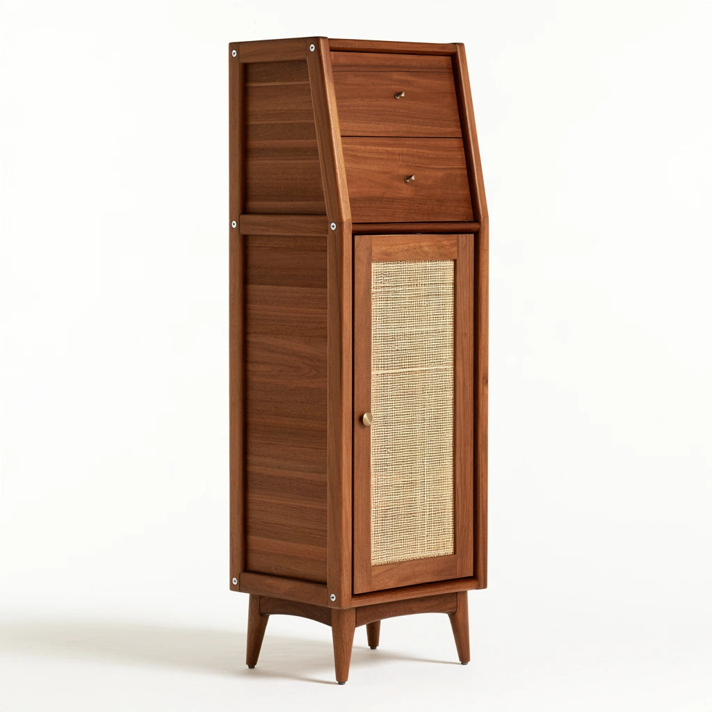 Meuble de rangement en bois, coloris brun miel