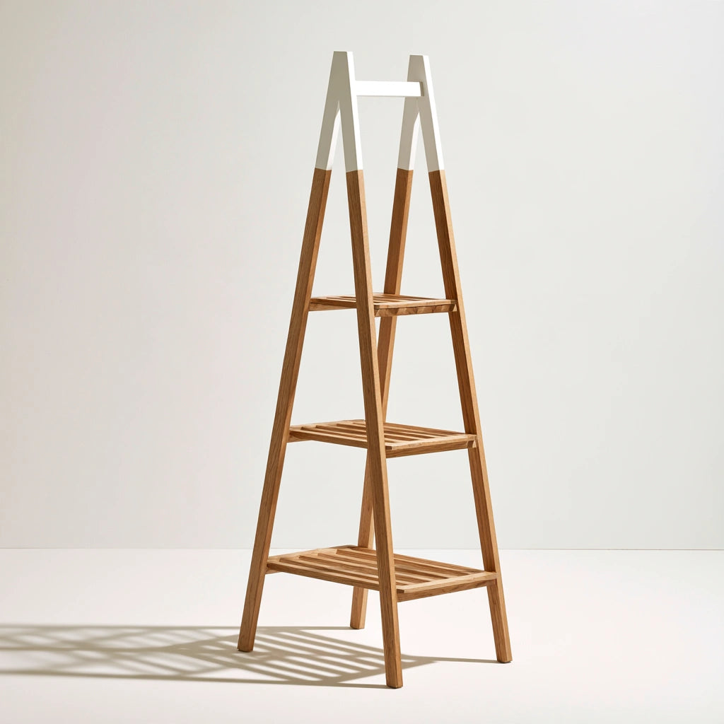 Étagère de rangement en bois, coloris brun naturel